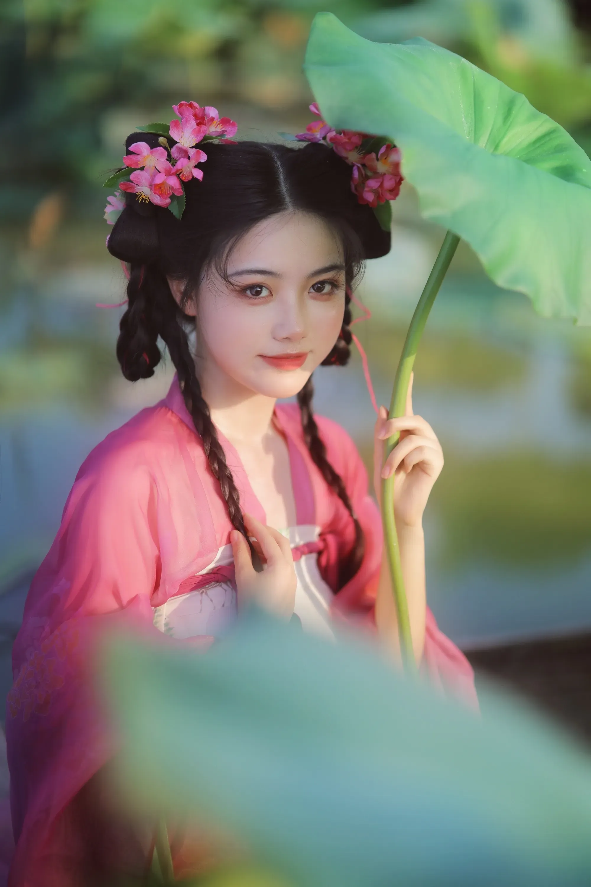 晚风乌篷船荷花你